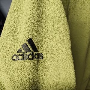Adidas mens quarter zip fleece, pale olive green, XL